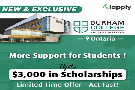 New & Exclusive from Durham College -  Up to $3,000 in Global Entrance Scholarships!